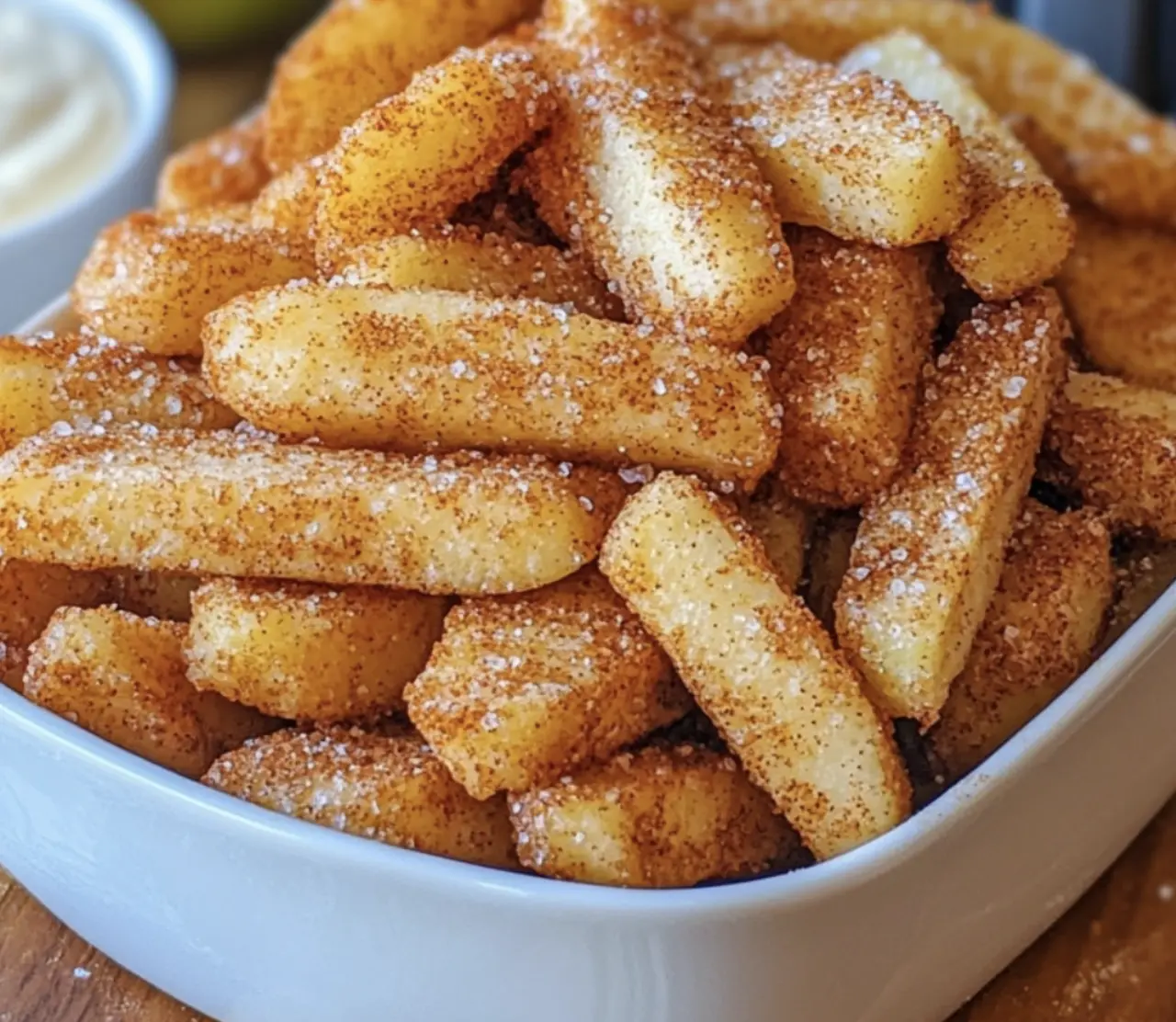 Sweet & Spiced Apple Fries: Perfect with Caramel Dipping Sauce